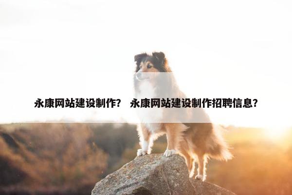 永康网站建设制作？ 永康网站建设制作招聘信息？