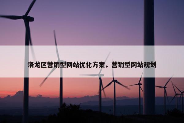 洛龙区营销型网站优化方案，营销型网站规划
