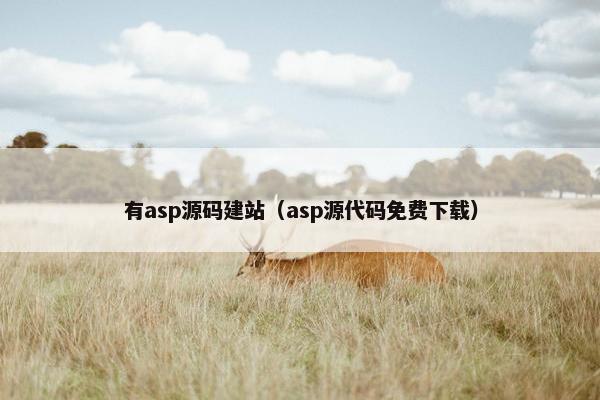 有asp源码建站（asp源代码免费下载）