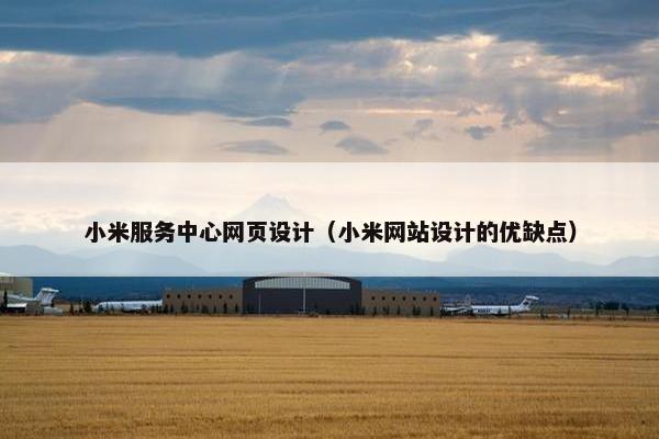 小米服务中心网页设计（小米网站设计的优缺点）