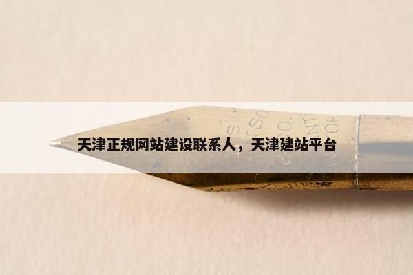 天津正规网站建设联系人，天津建站平台