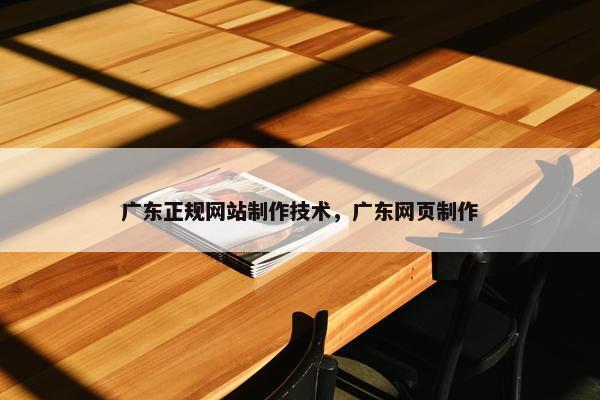 广东正规网站制作技术，广东网页制作