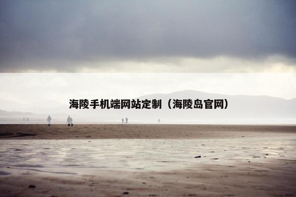 海陵手机端网站定制（海陵岛官网）