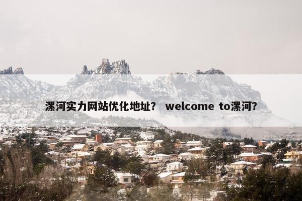 漯河实力网站优化地址？ welcome to漯河？