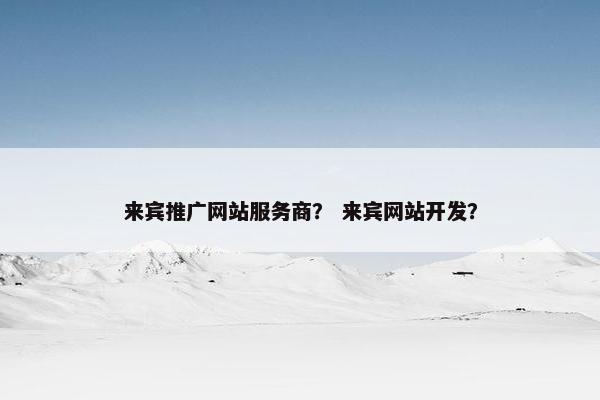 来宾推广网站服务商？ 来宾网站开发？