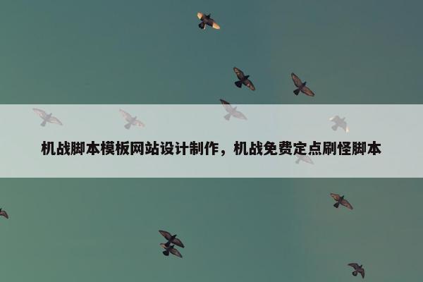 机战脚本模板网站设计制作，机战免费定点刷怪脚本