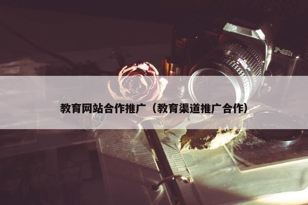 教育网站合作推广（教育渠道推广合作）