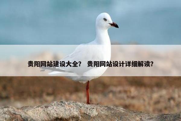 贵阳网站建设大全？ 贵阳网站设计详细解读？