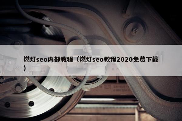 燃灯seo内部教程（燃灯seo教程2020免费下载）