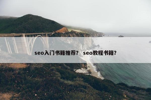 seo入门书籍推荐？ seo教程书籍？