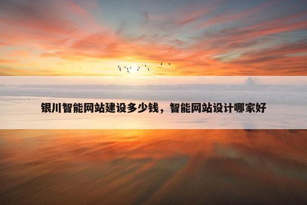 银川智能网站建设多少钱，智能网站设计哪家好