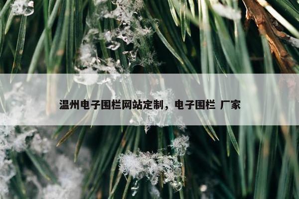 温州电子围栏网站定制，电子围栏 厂家
