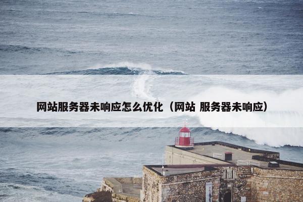 网站服务器未响应怎么优化（网站 服务器未响应）
