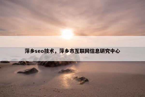 萍乡seo技术，萍乡市互联网信息研究中心