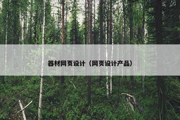 器材网页设计（网页设计产品）