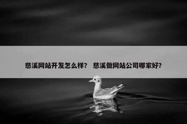 慈溪网站开发怎么样？ 慈溪做网站公司哪家好？