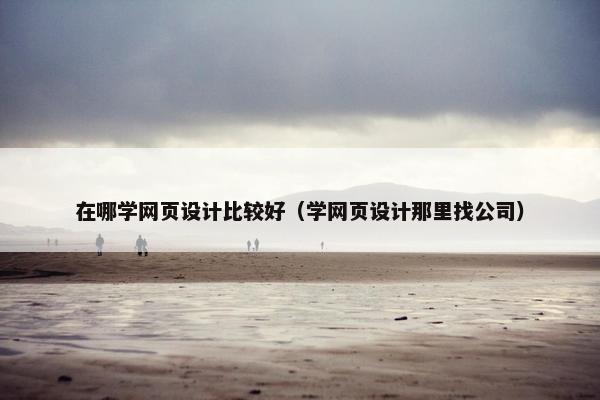 在哪学网页设计比较好（学网页设计那里找公司）
