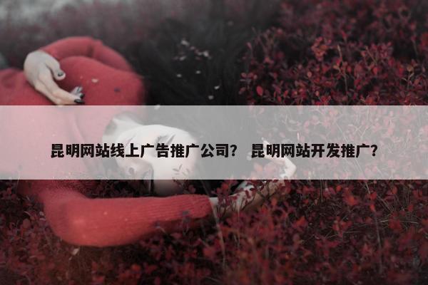 昆明网站线上广告推广公司？ 昆明网站开发推广？