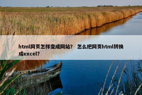 html网页怎样变成网站？ 怎么把网页html转换成excel？