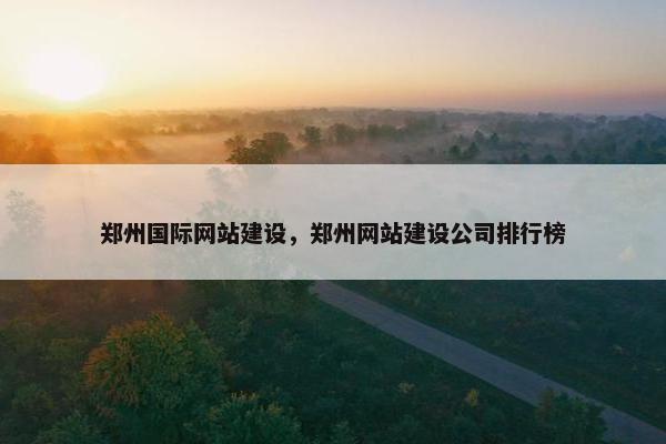 郑州国际网站建设，郑州网站建设公司排行榜