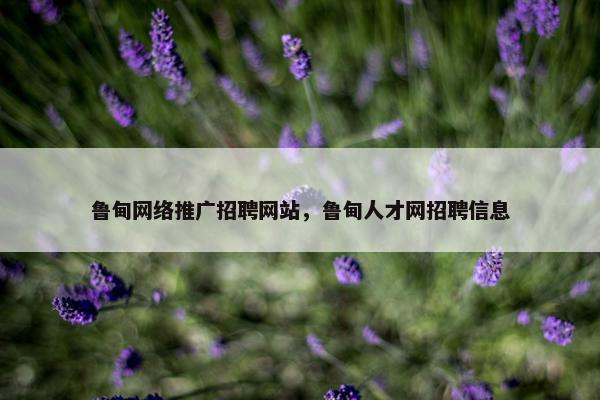 鲁甸网络推广招聘网站，鲁甸人才网招聘信息