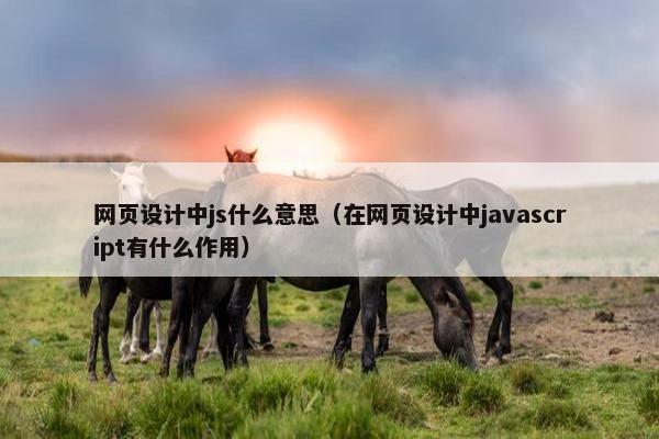网页设计中js什么意思（在网页设计中javascript有什么作用）