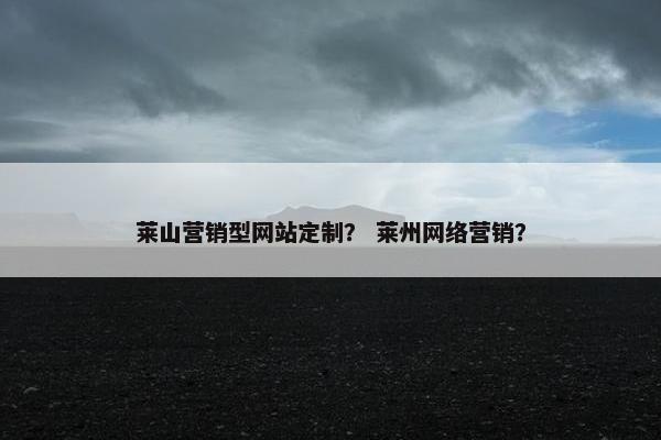 莱山营销型网站定制? 莱州网络营销? 莱山营销型网站定制? 莱州网络营销?