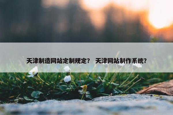 天津制造网站定制规定? 天津网站制作系统? 天津制造网站定制规定? 天津网站制作系统?