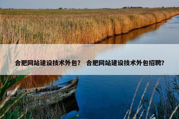 合肥网站建设技术外包？ 合肥网站建设技术外包招聘？