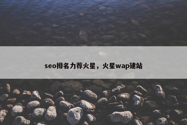 seo排名力荐火星，火星wap建站