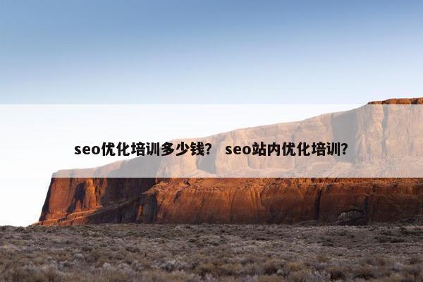 seo优化培训多少钱？ seo站内优化培训？