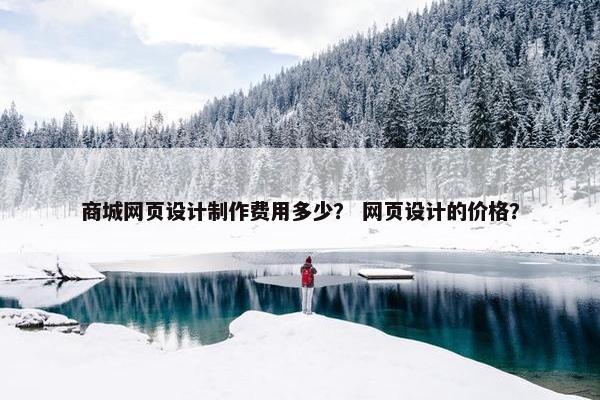 商城网页设计制作费用多少？ 网页设计的价格？
