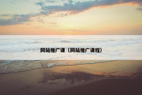 网站推广课（网站推广课程）