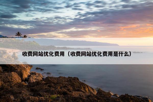 收费网站优化费用(收费网站优化费用是什么) 收费网站优化费用(收费网站优化费用是什么)