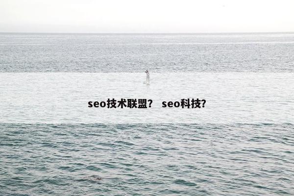 seo技术联盟？ seo科技？