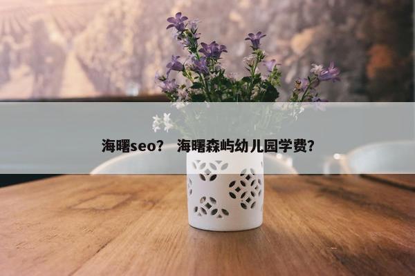 海曙seo？ 海曙森屿幼儿园学费？
