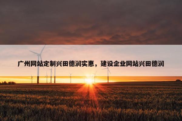 广州网站定制兴田德润实惠，建设企业网站兴田德润