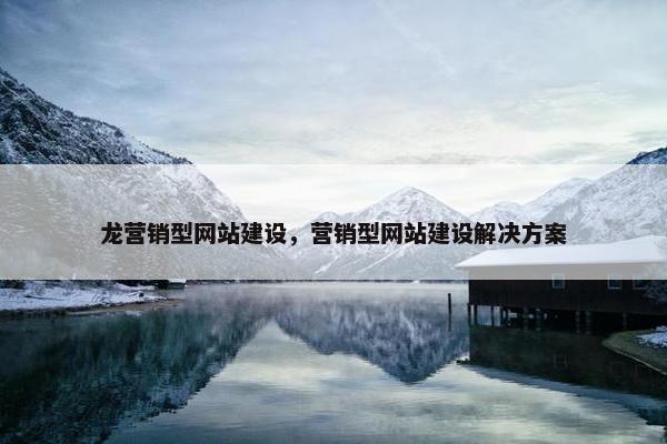 龙营销型网站建设，营销型网站建设解决方案