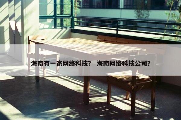 海南有一家网络科技？ 海南网络科技公司？
