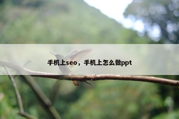 手机上seo，手机上怎么做ppt