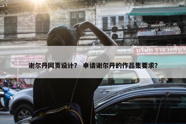 谢尔丹网页设计？ 申请谢尔丹的作品集要求？