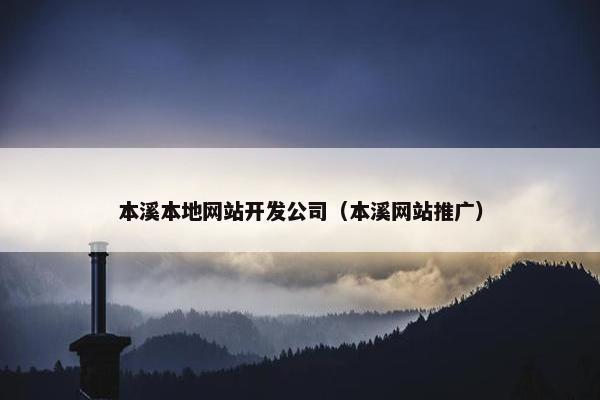 本溪本地网站开发公司（本溪网站推广）