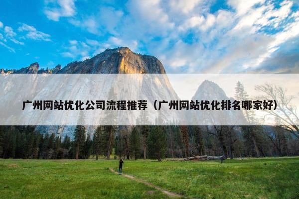 广州网站优化公司流程推荐（广州网站优化排名哪家好）