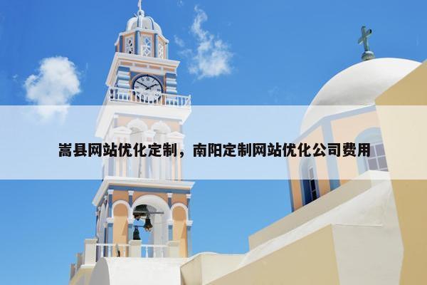 嵩县网站优化定制，南阳定制网站优化公司费用