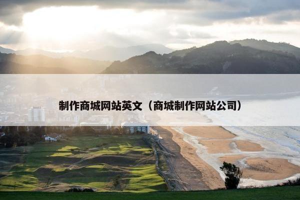 制作商城网站英文（商城制作网站公司）