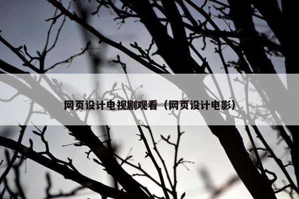 网页设计电视剧观看（网页设计电影）
