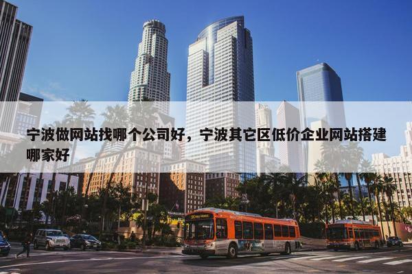 宁波做网站找哪个公司好，宁波其它区低价企业网站搭建哪家好