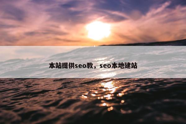本站提供seo教，seo本地建站