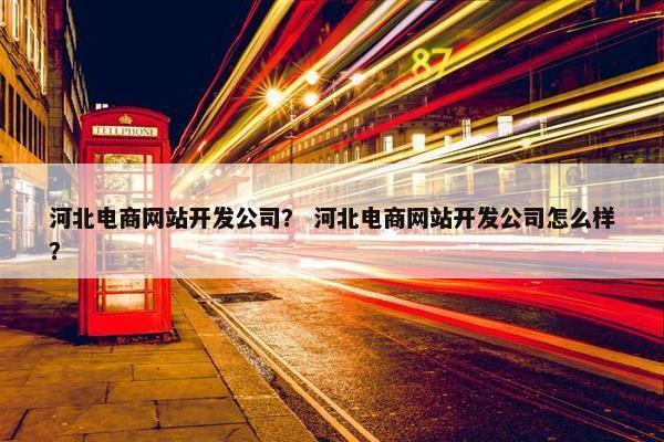 河北电商网站开发公司？ 河北电商网站开发公司怎么样？