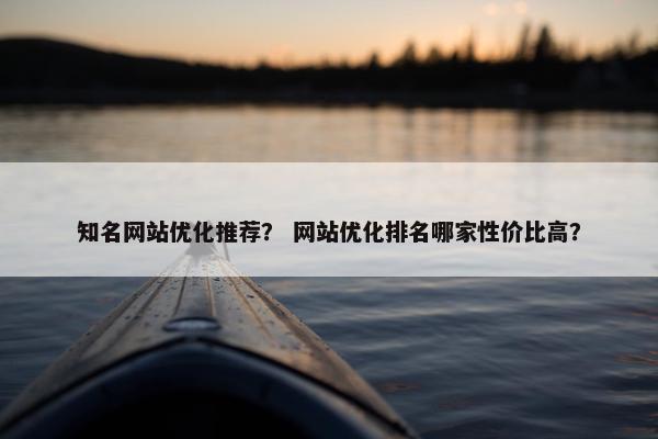 知名网站优化推荐？ 网站优化排名哪家性价比高？